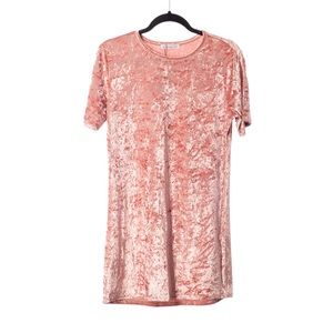 Crushed velvet shift dress